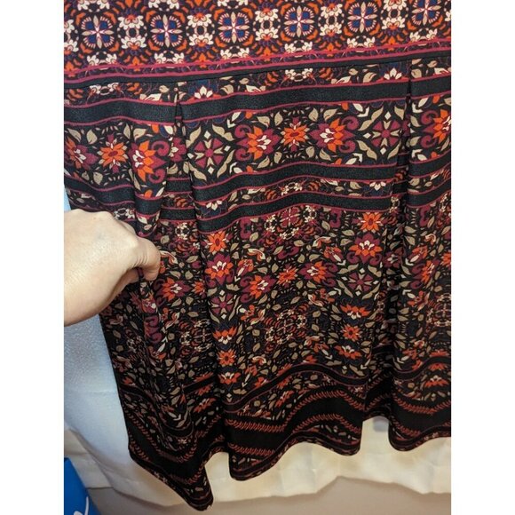 Chico's Floral Striped Print Short Sleeve Dress Knee Length Size 0 (4-6) - Picture 6 of 12